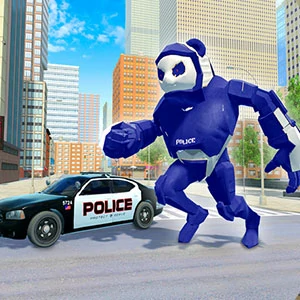 Police Panda Robot